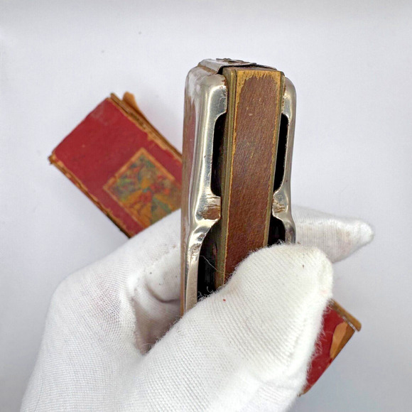 1940s M. Hohner Echo C Key Curved Harmonica Grand Prix Germany Original Box Read - Picture 9 of 16